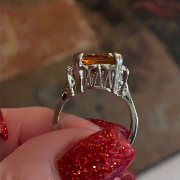 Topaz 925 stamped silver with rhinestones ! - Picture 3 of 3